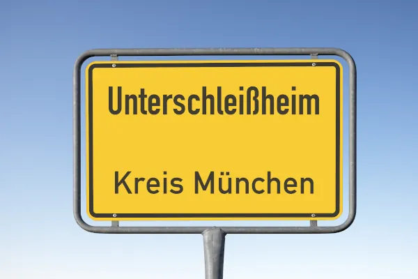 Ortsschild von Unterschleißheim